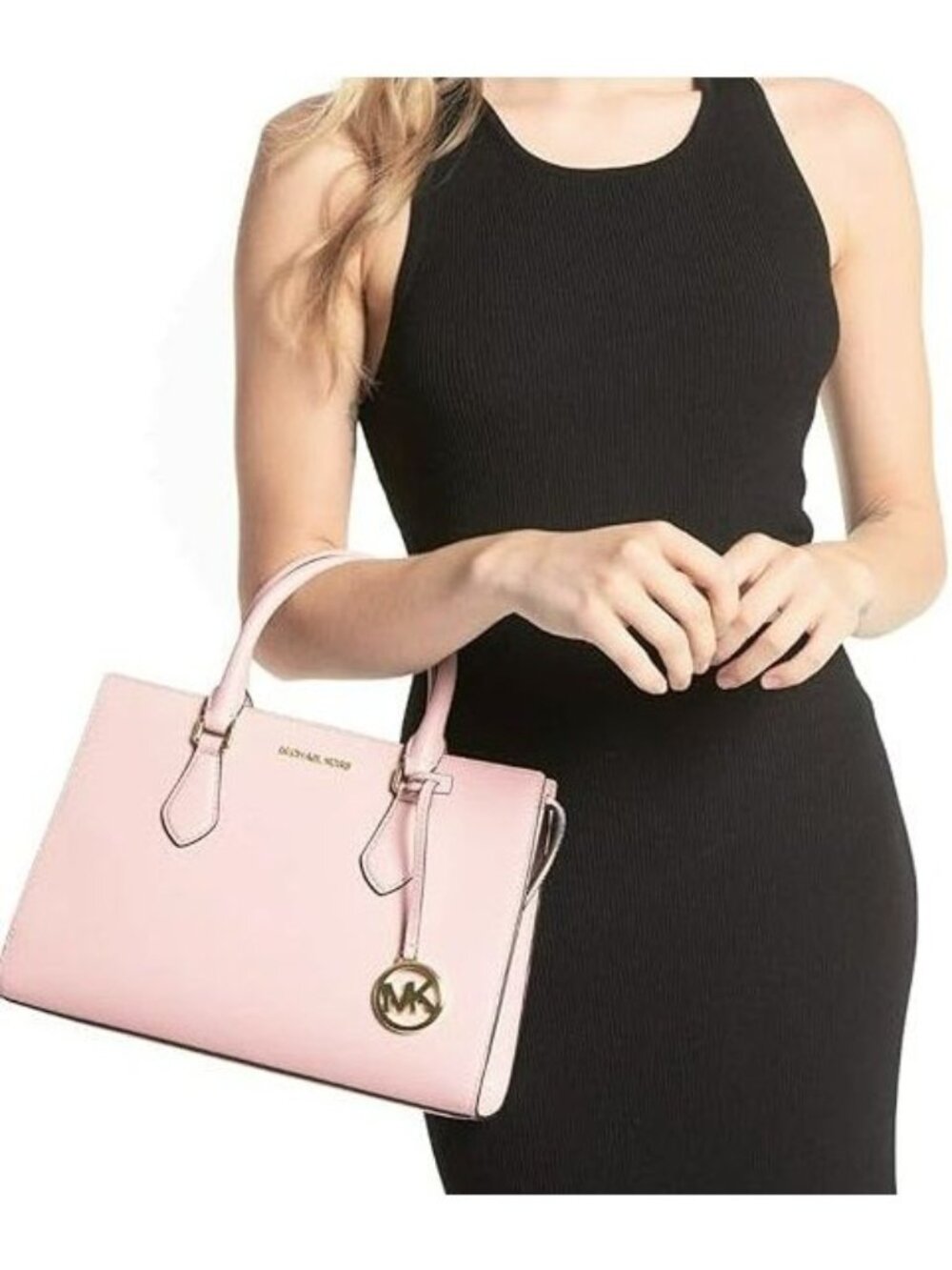 ❤️Michael Kors Sheila Medium Triple Compartment Satchel Bag Dusty Pink New
